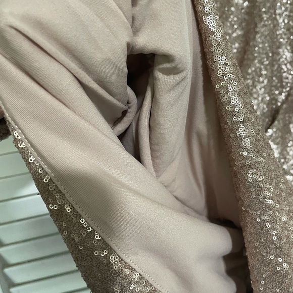 NWOT Express Sequin Cinched Front Top - Picture 5 of 7